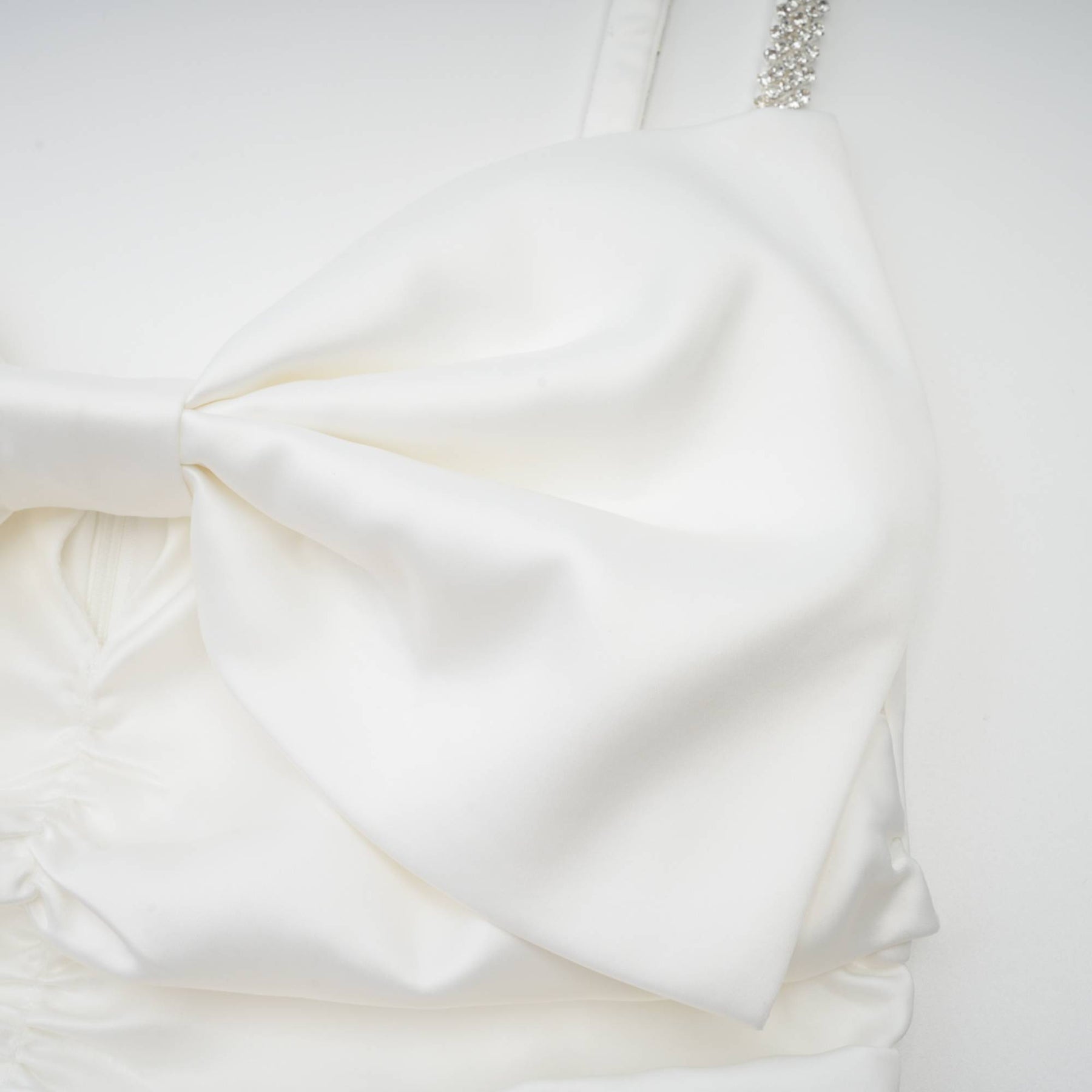 Anastasia white crystalembellished mini dress