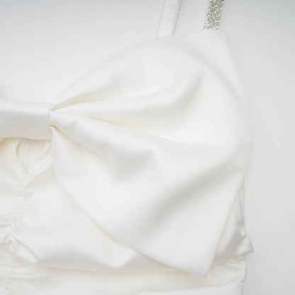 Anastasia white crystalembellished mini dress