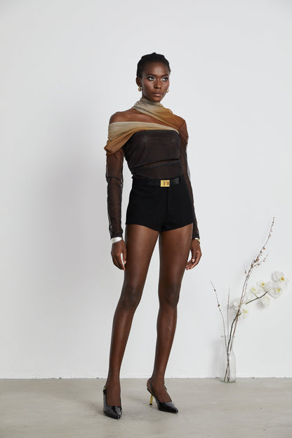 Capucine ruched gradienteffect bodysuit