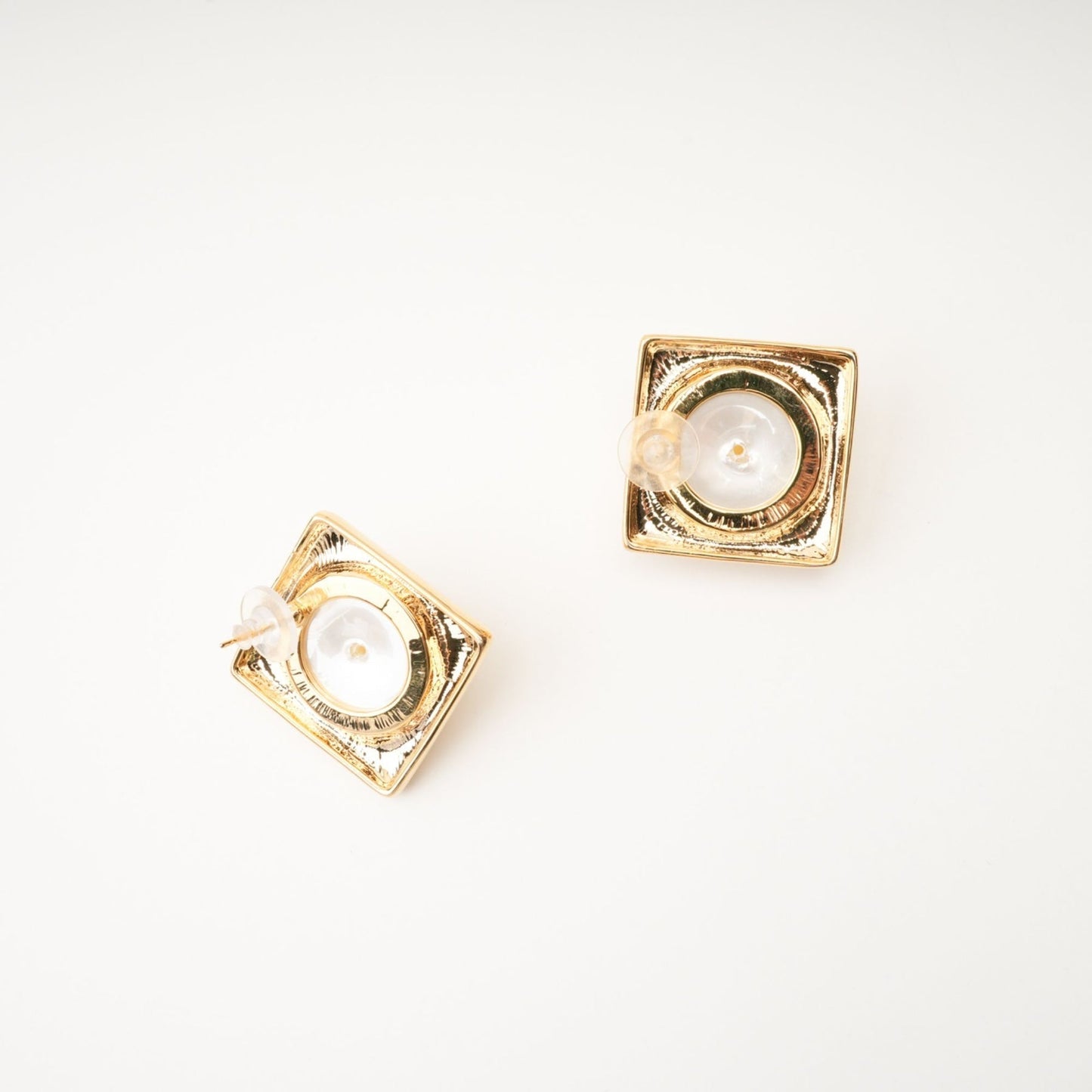 Juana fauxpearl square earrings