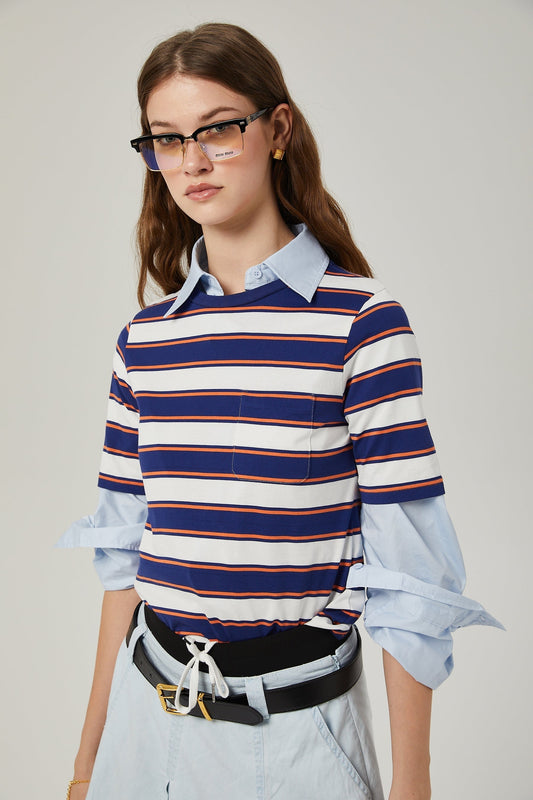 Céleste backslit cotton shirt
